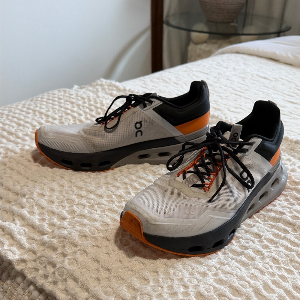 On Running Men's Black and Orange Sneakers